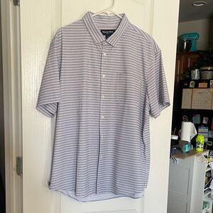 Mizzen+Main Navy and White Striped Shirt